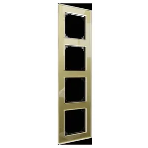 Merten Merten Echtglasrahmen 4-fach gold, M-Plan MEG4040-2341