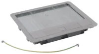 Legrand 088004 Deckel für Gerätebox mit Teppichrand 12/18Module Edelstahl