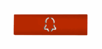 DoorBird D21x Namensschild für eine Ruftaste, Glockensymbol – RAL 2002