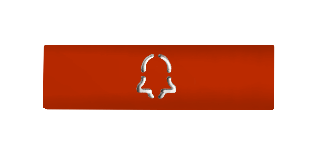Doorbird DoorBird D21x Namensschild für eine Ruftaste, Glockensymbol – RAL 2002