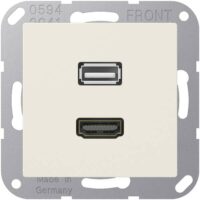 Jung MAA1163 Einsatz HDMI/USB Serie AS weiß