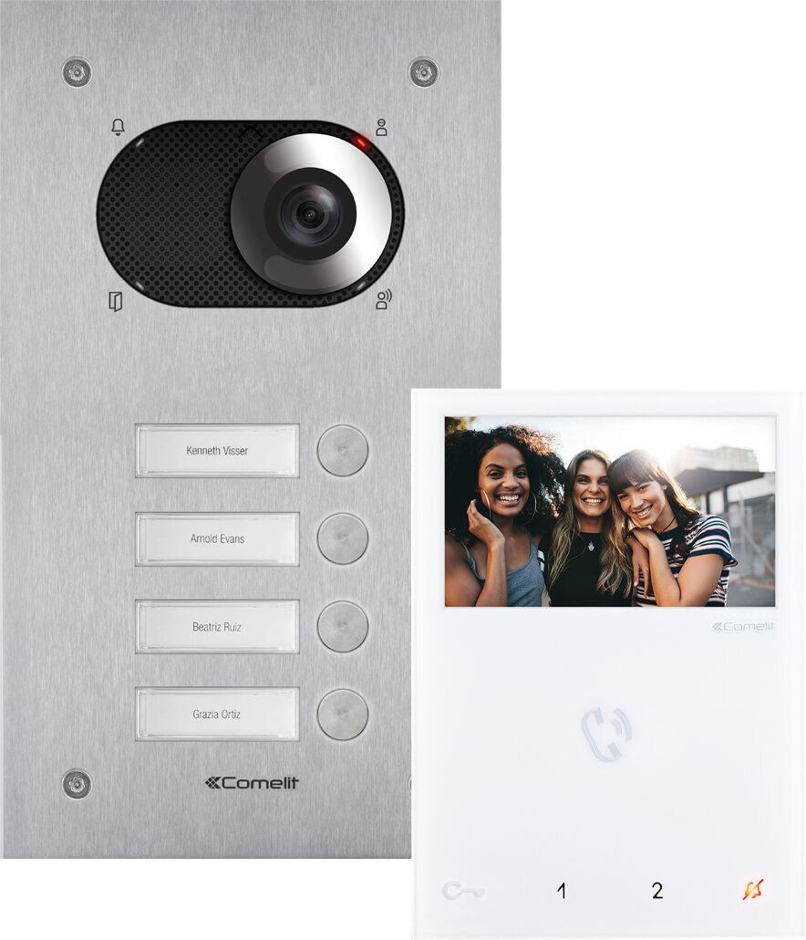 Comelit Comelit Group Vierfamilienhauskit Switch 1xMonitorMini HF, SB2 KVS2004