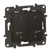 Legrand 863804 Niloe Step with Netatmo Szenentaster 4-Fach Schwarz