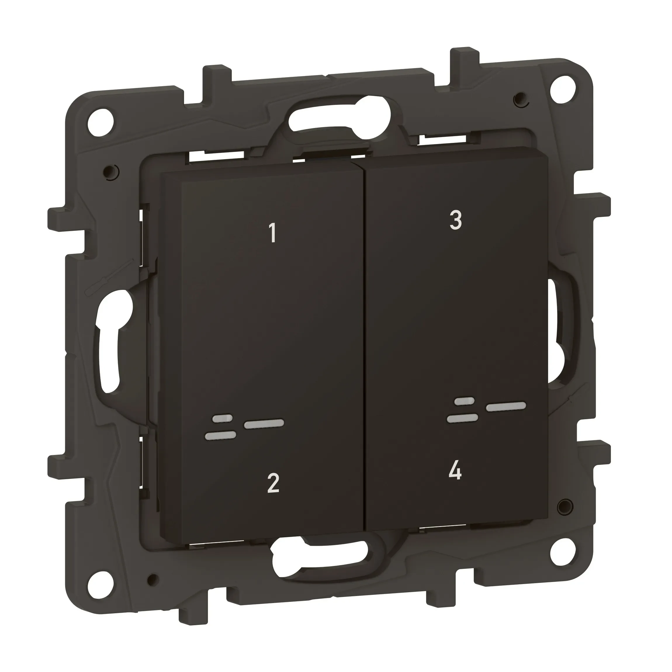 Legrand Legrand 863804 Niloe Step with Netatmo Szenentaster 4-Fach Schwarz