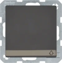 Berker SCHUKO-Steckdose anthrazit/sa Deckel/Beschriftung 47526086