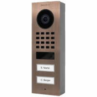 DoorBird D1102V Aufputz IP Video Türsprechanlage – Bronze-Optik (PVD)