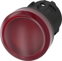 Siemens 3SU1001-6AA20-0AA0 Leuchtmelder 22mm rund Kunststoff rot Linse glatt