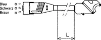 Somfy NHK-Kompakt-Kabel sw m.Pass-S, L=500mm 9705654