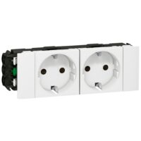 Legrand 077202 Schuko Steckdose 2-fach Snap-On EBS Mosaic ultraweiß