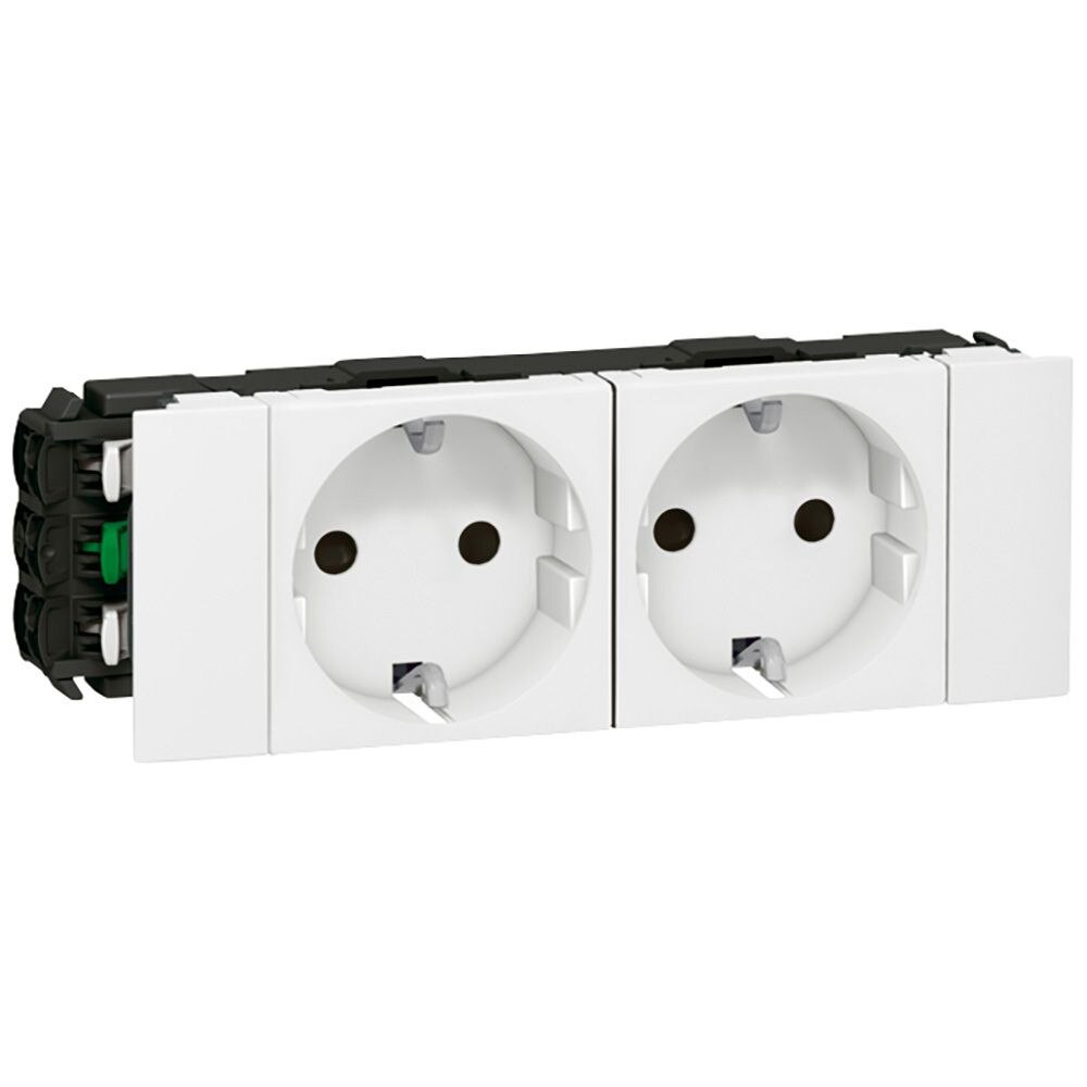 Legrand Legrand 077202 Schuko Steckdose 2-fach Snap-On EBS Mosaic ultraweiß
