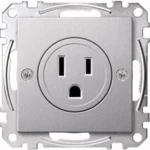 Merten Steckdosen-Einsatz alu USA 15A MEG2151-0460