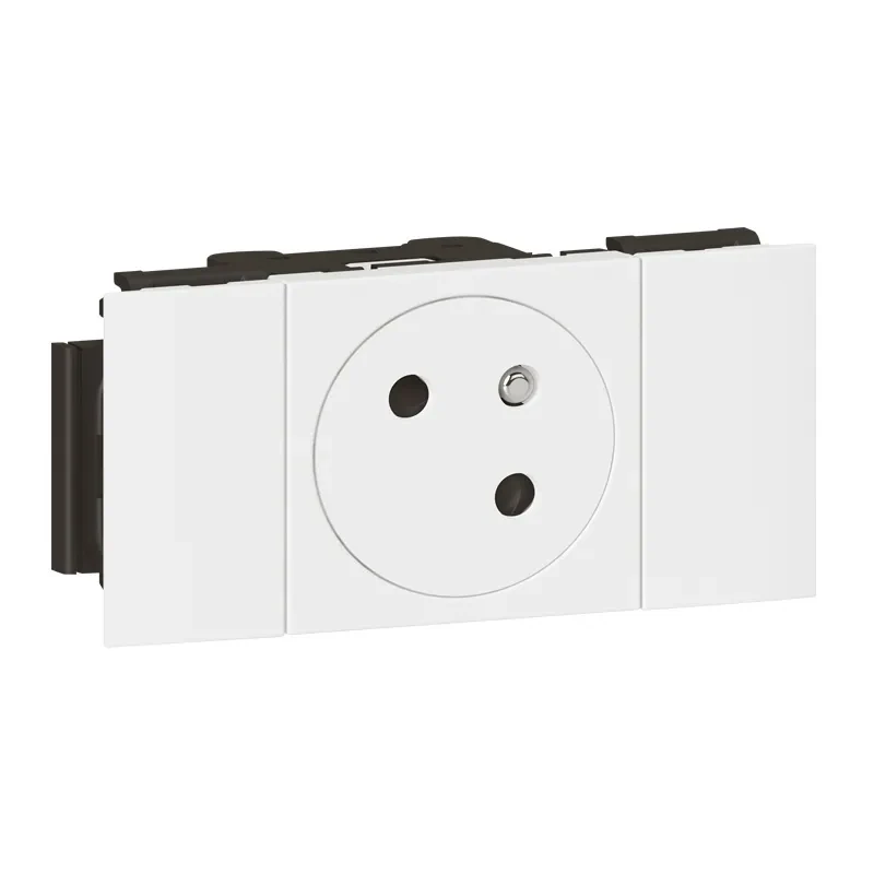 Legrand Legrand 077101L MSC Link Steckdose F/B Std DLP-Clip erhöht Berührungsschutz ultraweiß