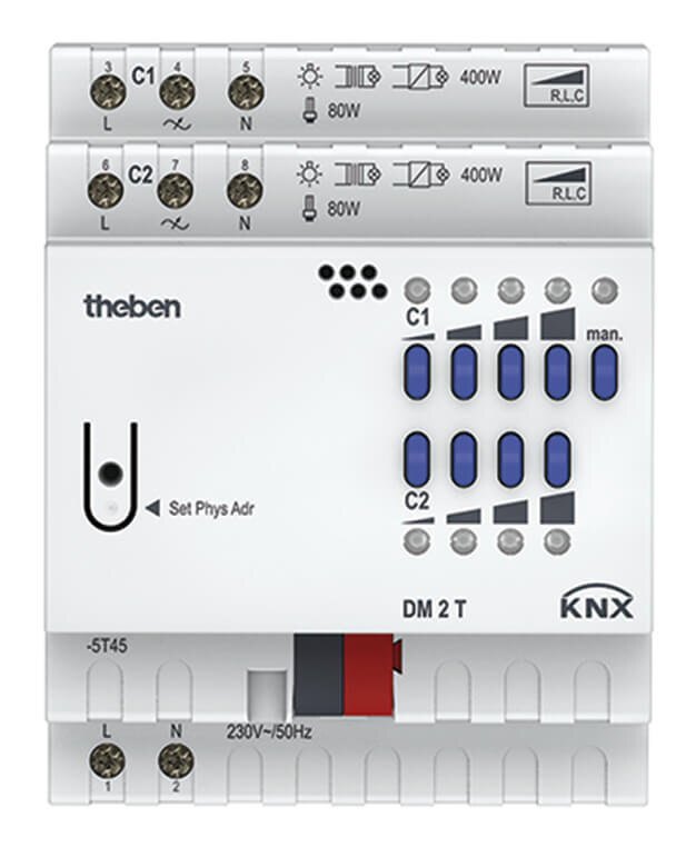 Theben Theben Dimmaktor 2-fach, ohne Erweiter. DM 2 T KNX