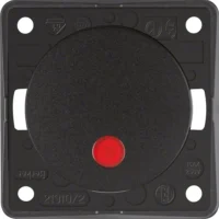 Berker Kontroll-Wippschalter schwarz/gl, roter Linse 937522510