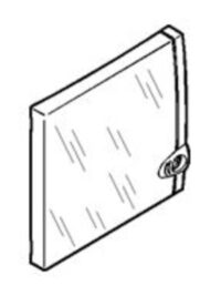 Legrand 001338 Kunststofftür Transparent für Aufputzverteiler Ekinoxe 8+1Module