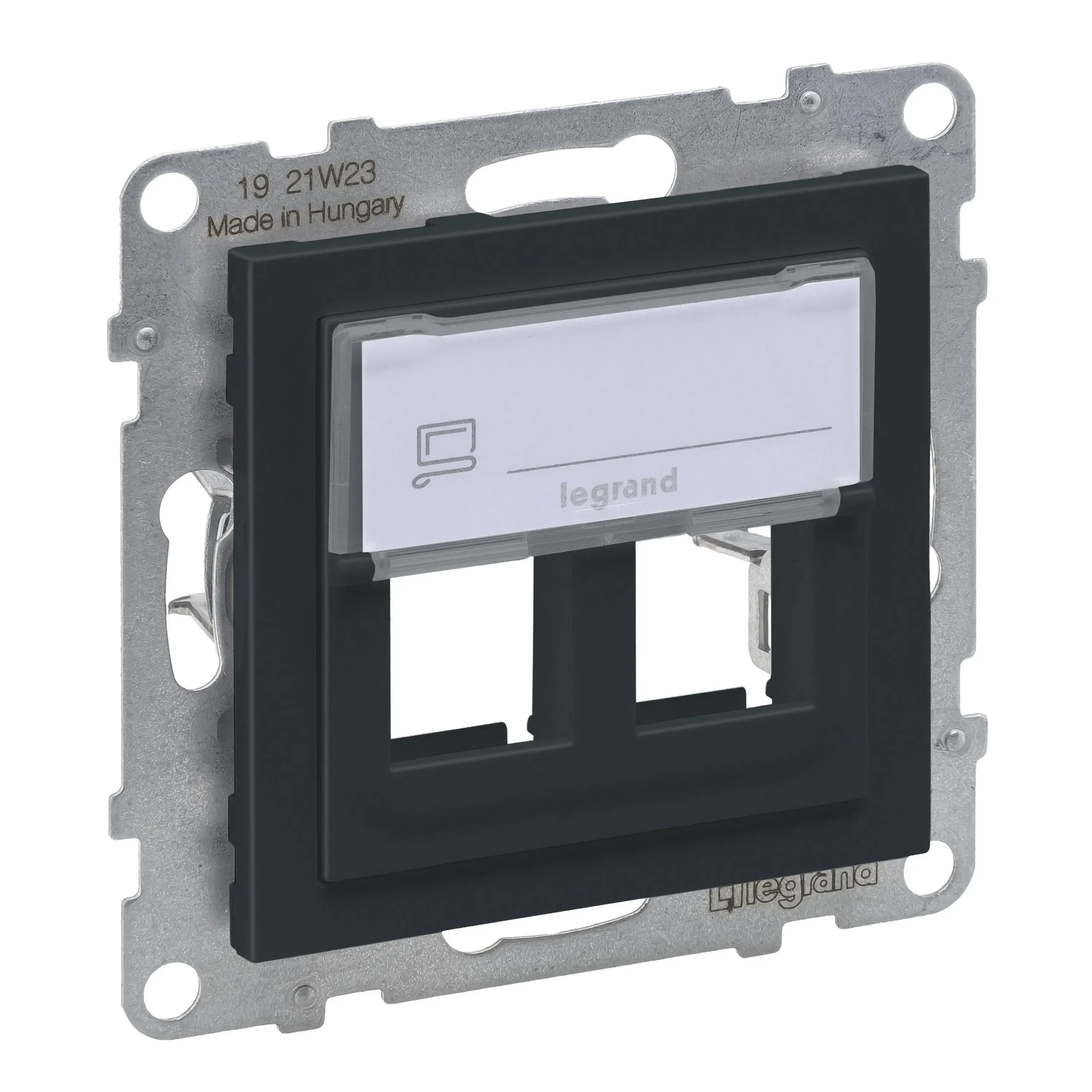 Legrand 765902 SEANO 2-fach Adapter für Key-Stone Datendosen Anthrazit
