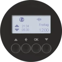 Berker KNX-Funk Jalousieschaltuhr schwarz glänzend 85745131