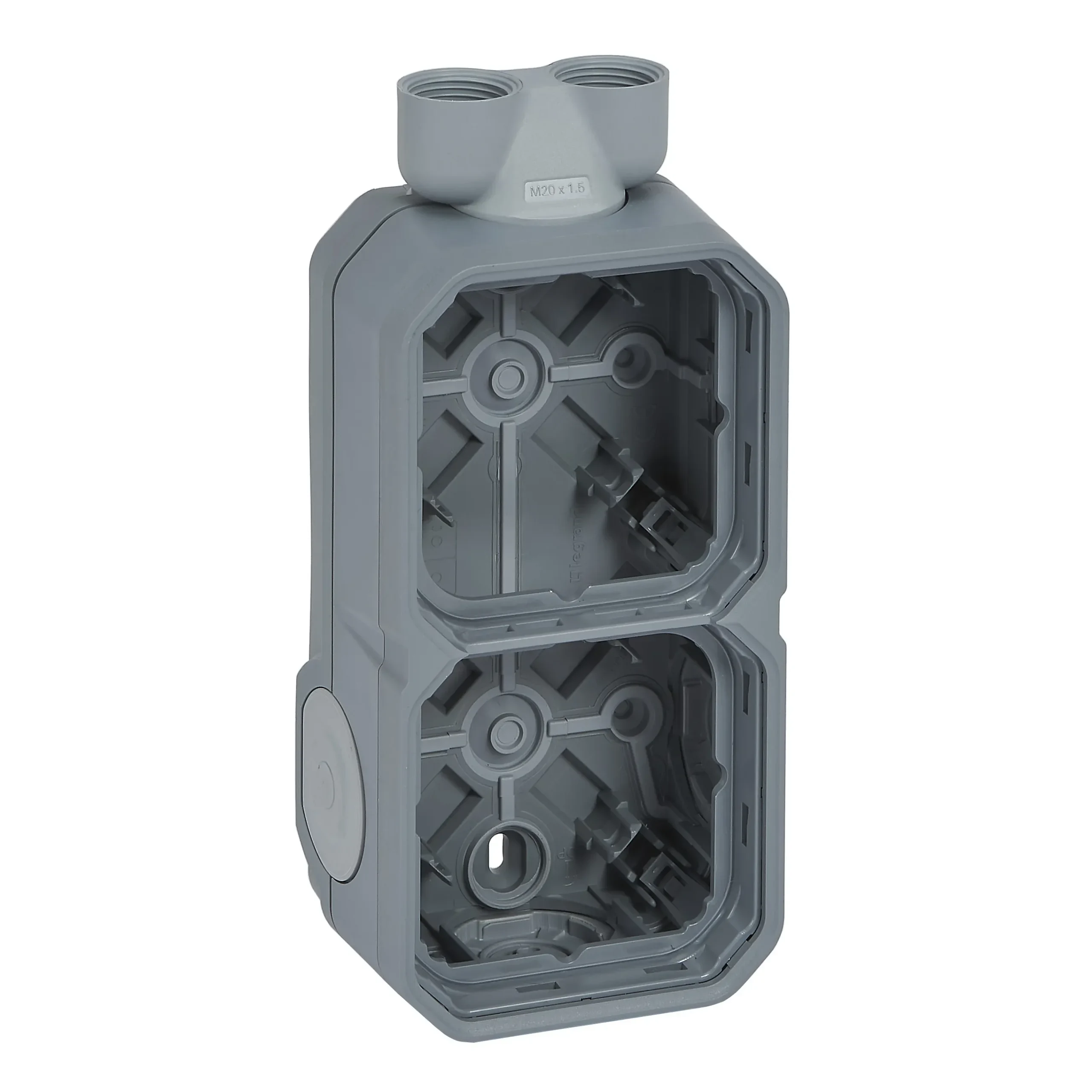 Legrand Legrand 069668L Plexo New 2-fach Gehäuse horizontal und vertikal ISO 20 in der Grau