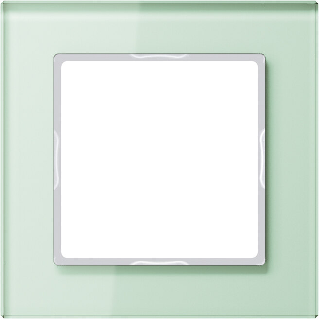 Jung Jung Glasrahmen 1-fach matt/weiß waage/senkrecht AC 581 GL WMT