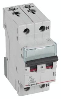Legrand 404191 TX3 LS-Schalter C 32A 1-polig+N 10kA 230VAC 2TE