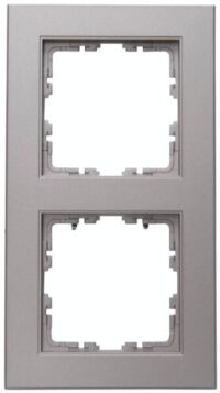 Kopp 402647007 Abdeckrahmen 2-fach HK07 stahlfarben