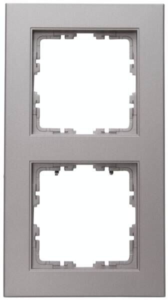 Kopp Kopp 402647007 Abdeckrahmen 2-fach HK07 stahlfarben