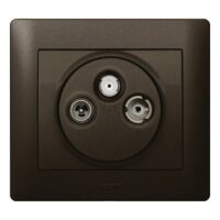 Legrand 771289 Abdeckung Antennen- Steckdose 3-Loch Galea dark bronze
