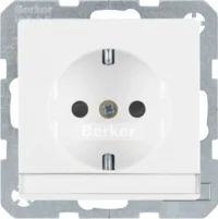 Berker SCHUKO-Steckdose mit Beschriftungsfeld 47496089