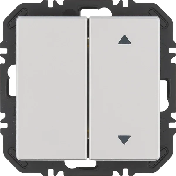 Berker Modul Wippe 2-fach eins Aufdr Qx aluminium 24126384