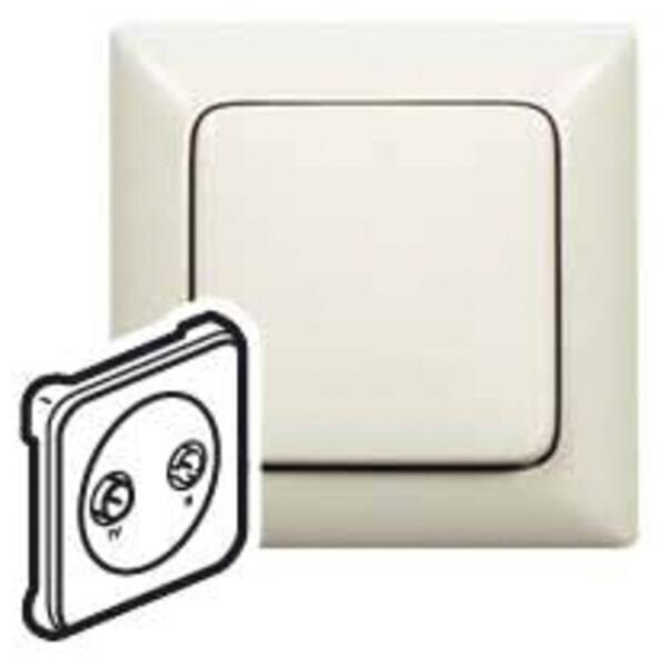 Legrand Legrand 776672 Abdeckung Antennen- Steckdose 2-Loch TV-R Creo mandelweiß