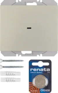 Berker KNX-Funk Wandsender 1-fach edelstahl lackiert 85655273