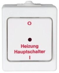 Kopp 567302005 Heizungshauptschalter AP-FR 2-polig beleuchtet10AX 250V IP44 Std arkti