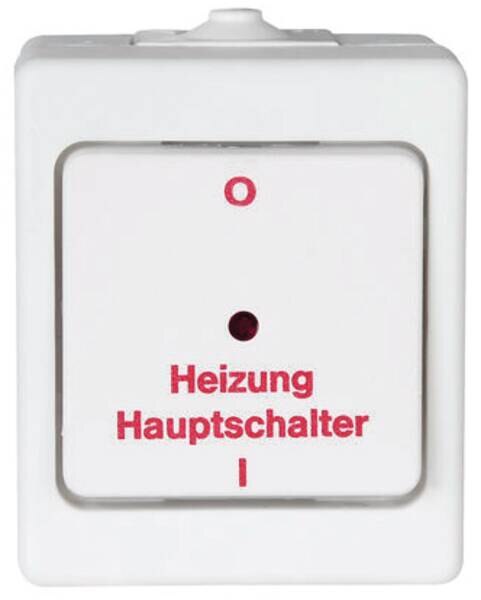 Kopp Kopp 567302005 Heizungshauptschalter AP-FR 2-polig beleuchtet10AX 250V IP44 Std arkti