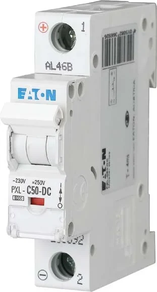 Eaton (Installation) Leitungsschutzschalter 50A,1-polig, Steckklemme C, DC PXL-C50-DC
