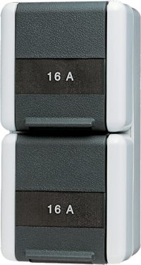 Jung SCHUKO-Steckdose 2-fach 16A 250V 822 NAW