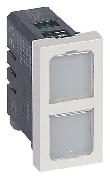 Legrand Legrand 078502 Signal 230V 2-fach 1-modulig Mosaic ultaweiß