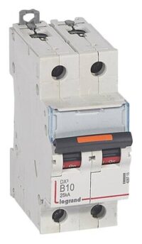 Legrand 409715 DX3 LS-Schalter B 10A 2-polig 25kA 400VAC 2TE