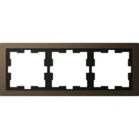 Merten Rahmen 3 fach moccamet D-Life Metall MEG4030-6552