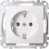 Merten SCHUKO-Steckdose polar weiß Schraub-Liftklemme MEG2401-0419