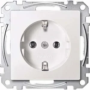 Merten Merten SCHUKO-Steckdose polar weiß Schraub-Liftklemme MEG2401-0419