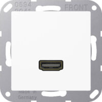 Jung Multimedia-Anschluss alpinweiß HDMI mit Tragring MA A 1112 WW