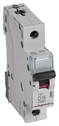 Legrand 403721 TX3 LS-Schalter D 16A 1-polig 6kA 230/400VAC 1TE