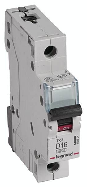 Legrand Legrand 403721 TX3 LS-Schalter D 16A 1-polig 6kA 230/400VAC 1TE