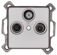 Kopp 917120084 Antennensteckdose 3-fach TV RF SAT Milano stahl