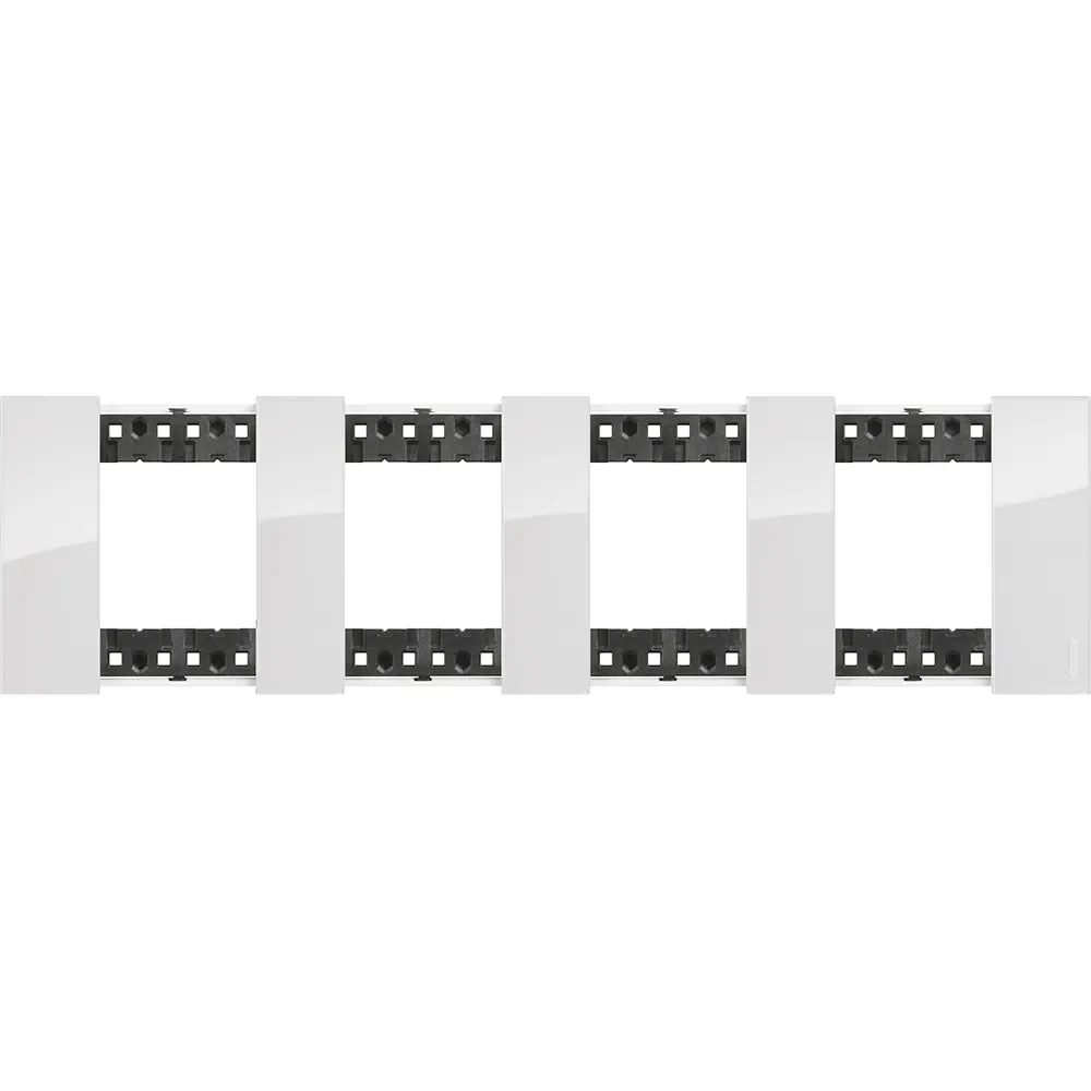 Legrand BTicino KA4802M4DW LivingNow Abdeck- rahmen 4x2-modulig in Farbausführung Ice