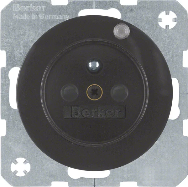 Berker Berker Steckdose schwarz/glänzend mit Schutzkontaktstift 6765092045