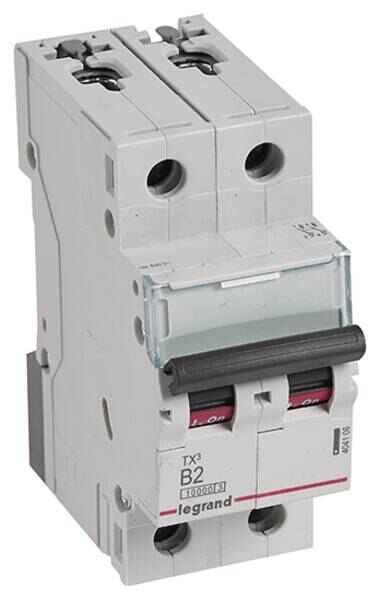 Legrand Legrand 404106 TX3 LS-Schalter B 2A 2-polig 10kA 400VAC 2TE