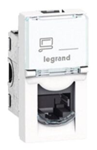 Legrand 076573 Datendose Kategorie6a 1xRJ45 geschirmt STP 1M Mosaic weiß