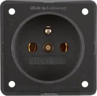 Berker Steckdose schwarz mit Erdungsstift 9619505