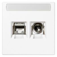 Jung MMDLS4521WWM Smart-TV-Anschlussdose 2-fach mit Schriftfeld Thermoplast lackiert LS